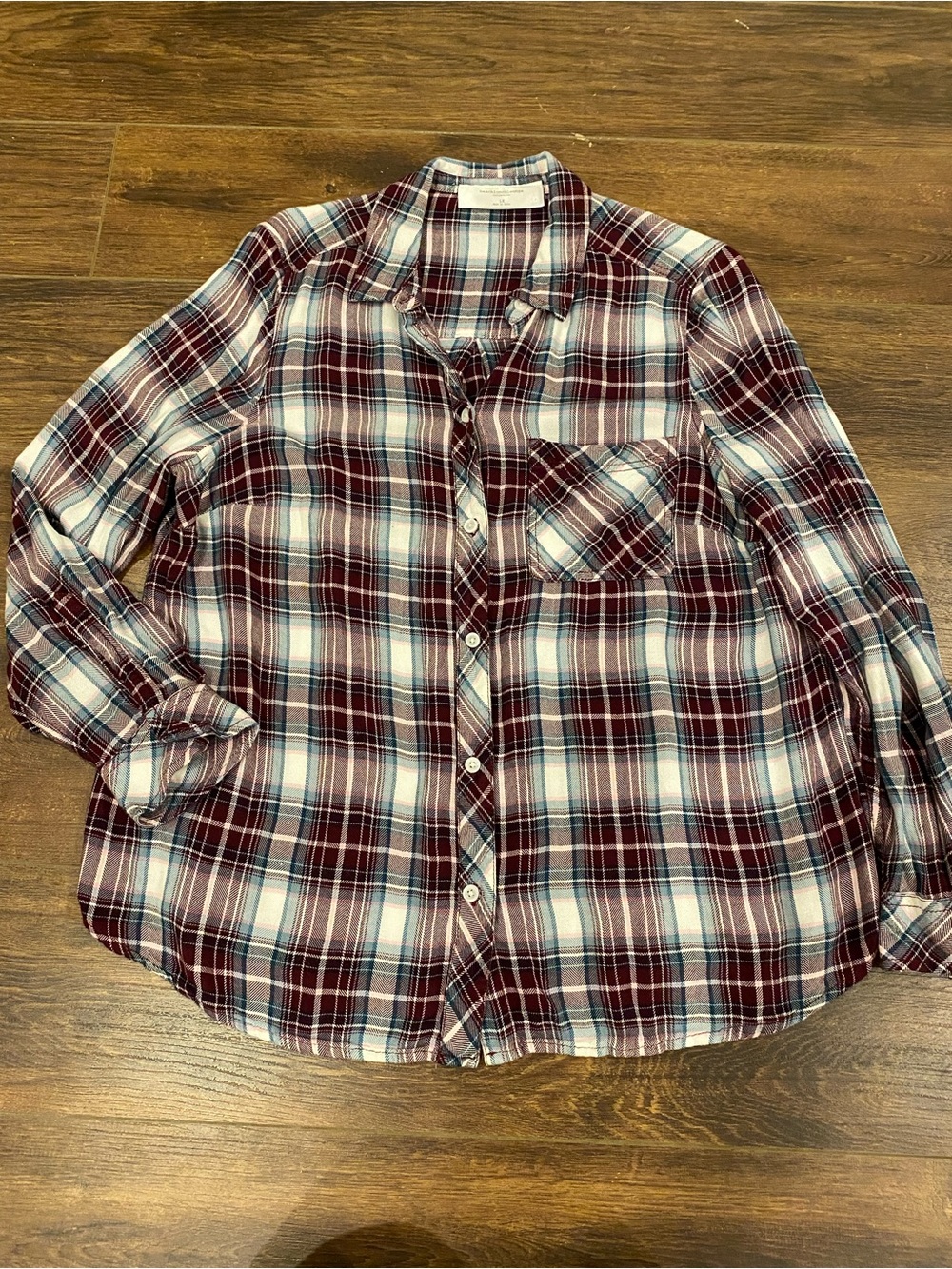 Beachlunchlounge lightweight plaid shirt size 1X